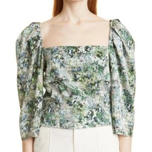 Vince Painted Floral Top Square Neck Line Size 4